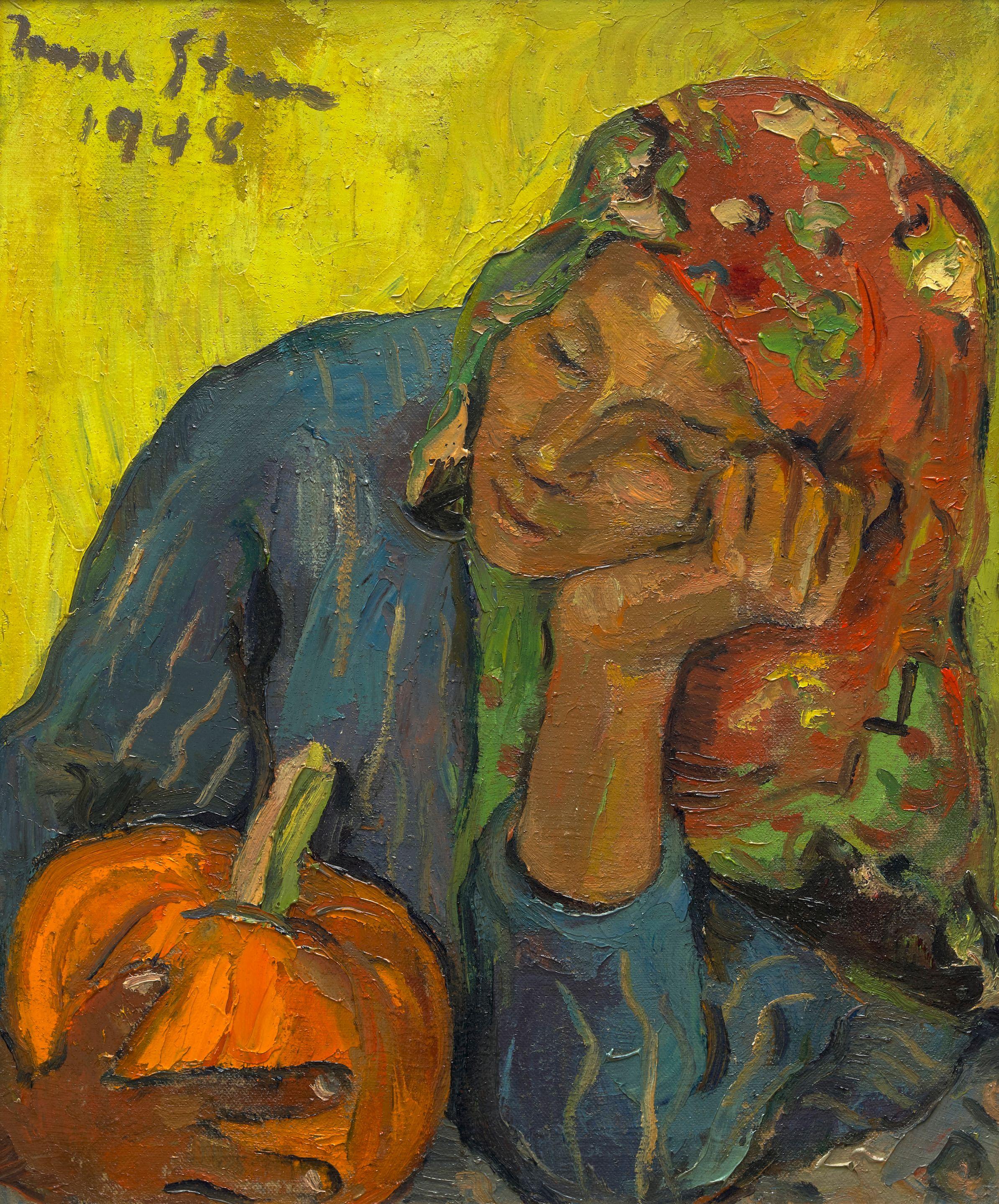 Irma Stern - Meinkie With Pumpkin (Framed)