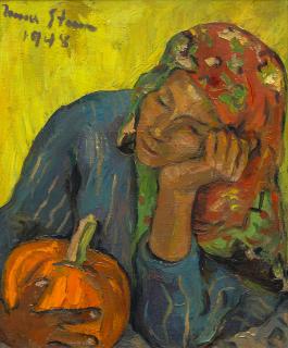 Irma Stern - Meinkie With Pumpkin (Framed)