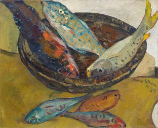 Irma Stern - Still Life Of Fish (Framed)