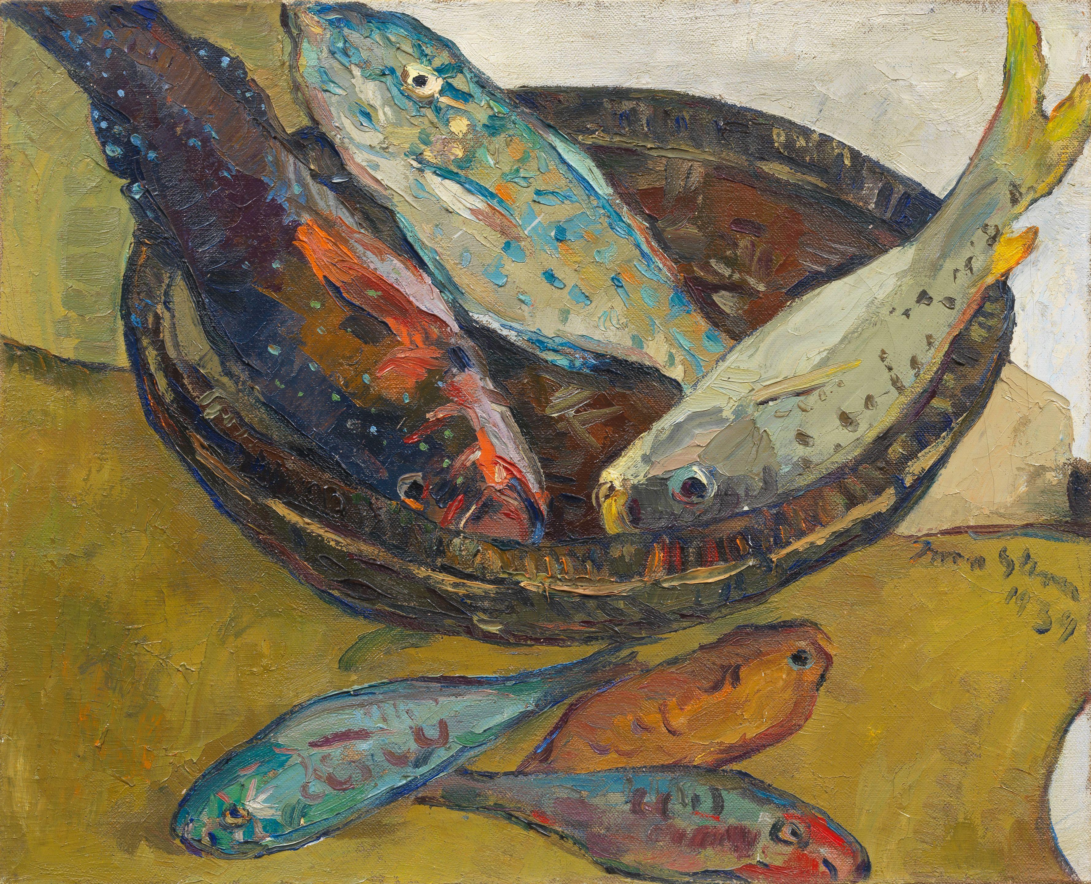 Irma Stern - Still life of fish