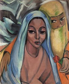 Irma Stern - Two Malay Women With A Rose