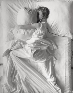 Irving Penn - Girl (in Bed) on Telephone (Jean Patchett), New York, Apr. 2, 1949