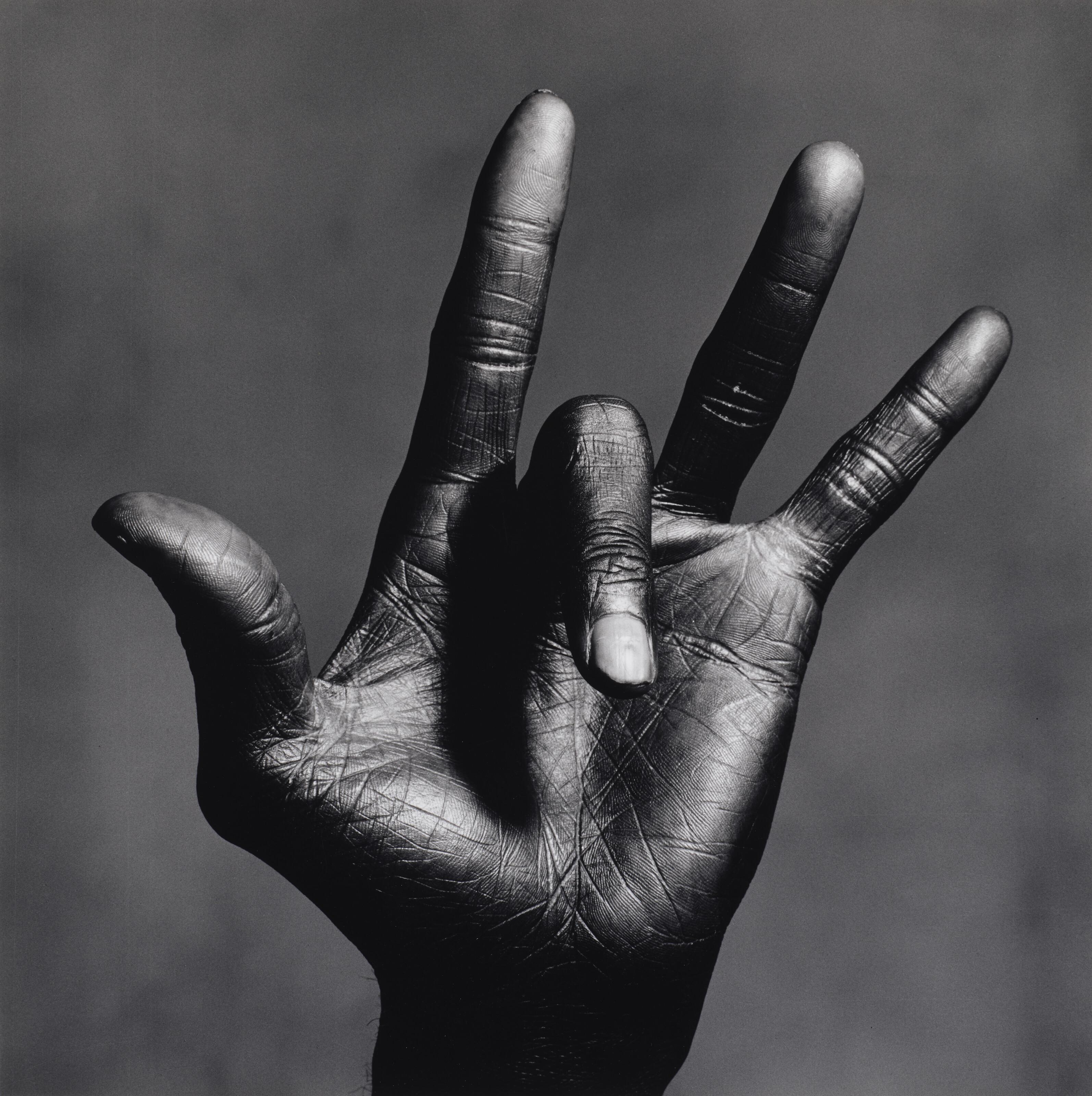 Irving Penn - The Hand of Miles Davis, New York, July 1, 1986