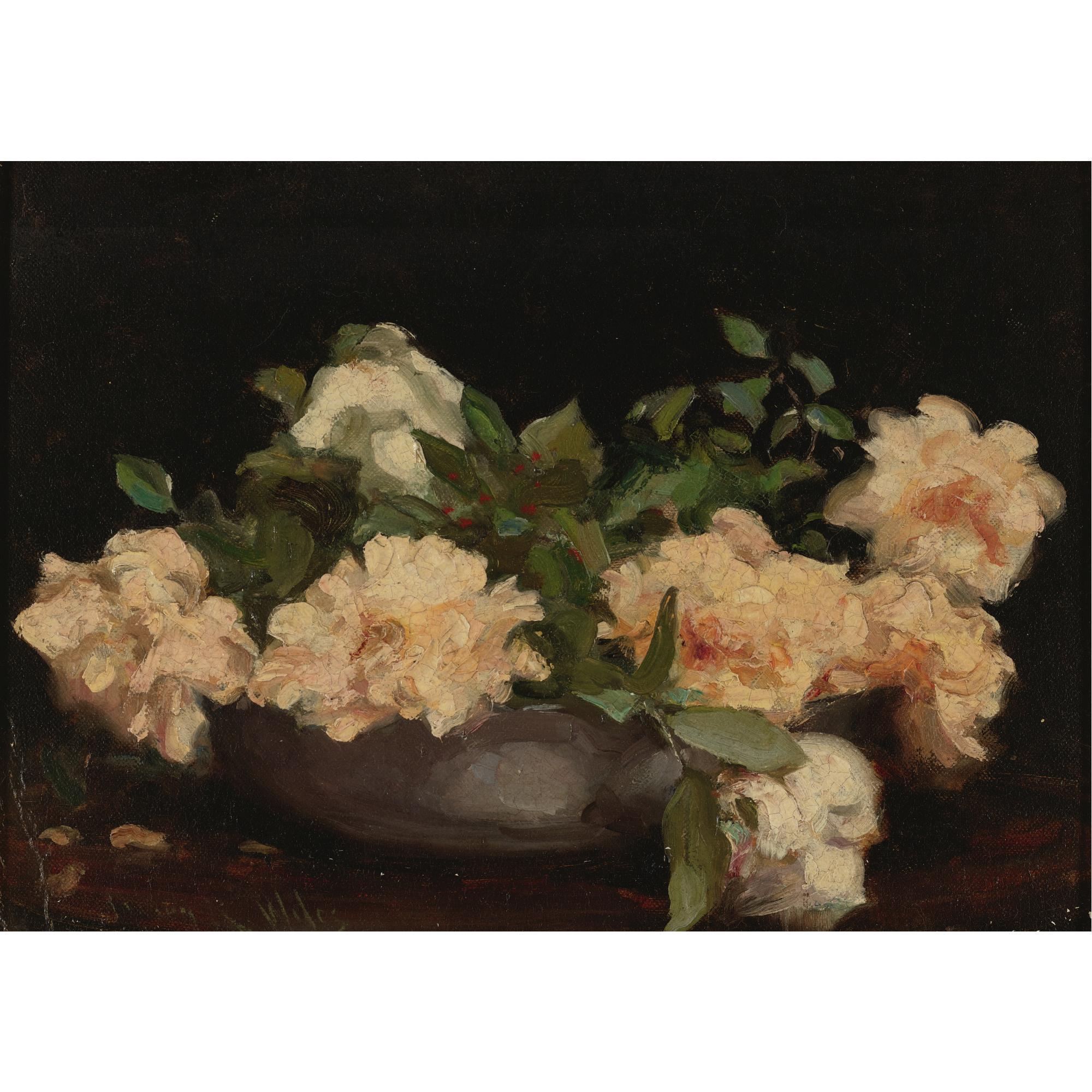 Irving Ramsay Wiles - Peonies In A Bowl