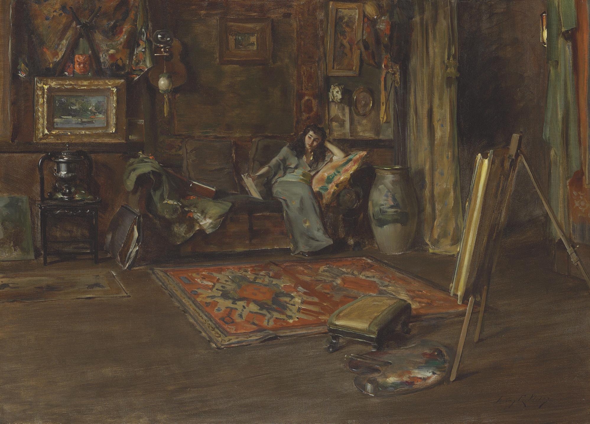 Irving Ramsey Wiles - Interior of William Merritt Chase\'s Tenth Street Studio