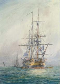 Irwin John David Bevan - A Squadron of Warships Preparing To Sail