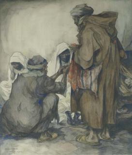 Is. van Mens - Men in a street in Tunis