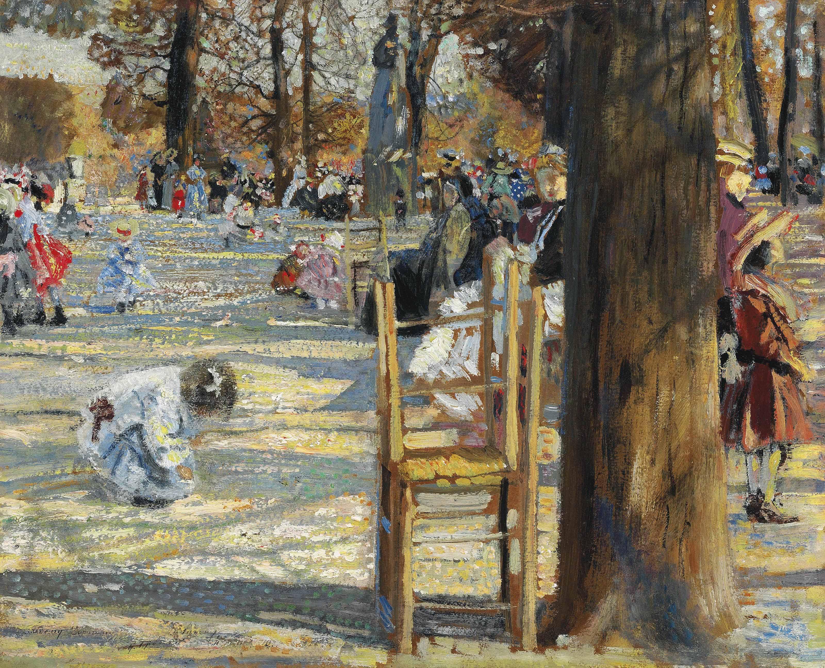 Isaac Brodsky - The Luxembourg Gardens in spring