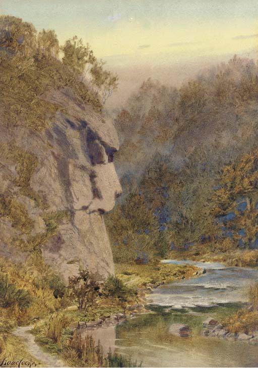 Isaac Cooke, R.B.A. - The Great Stone Face, Dovedale, Derbyshire
