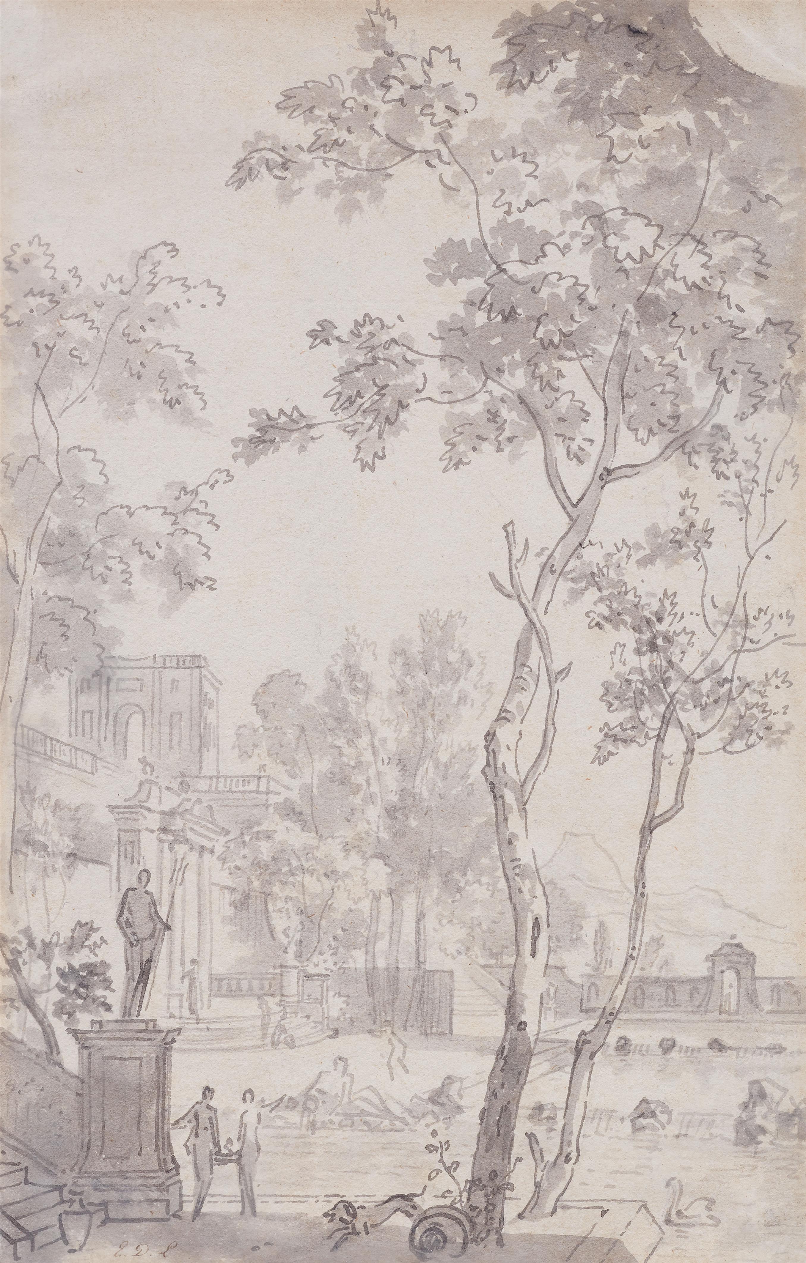 Isaac de Moucheron - Blick in einen südlichen Villenpark