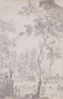 Isaac de Moucheron - Blick in einen südlichen Villenpark