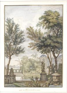Isaac De Moucheron - Park Landscape With A Statue