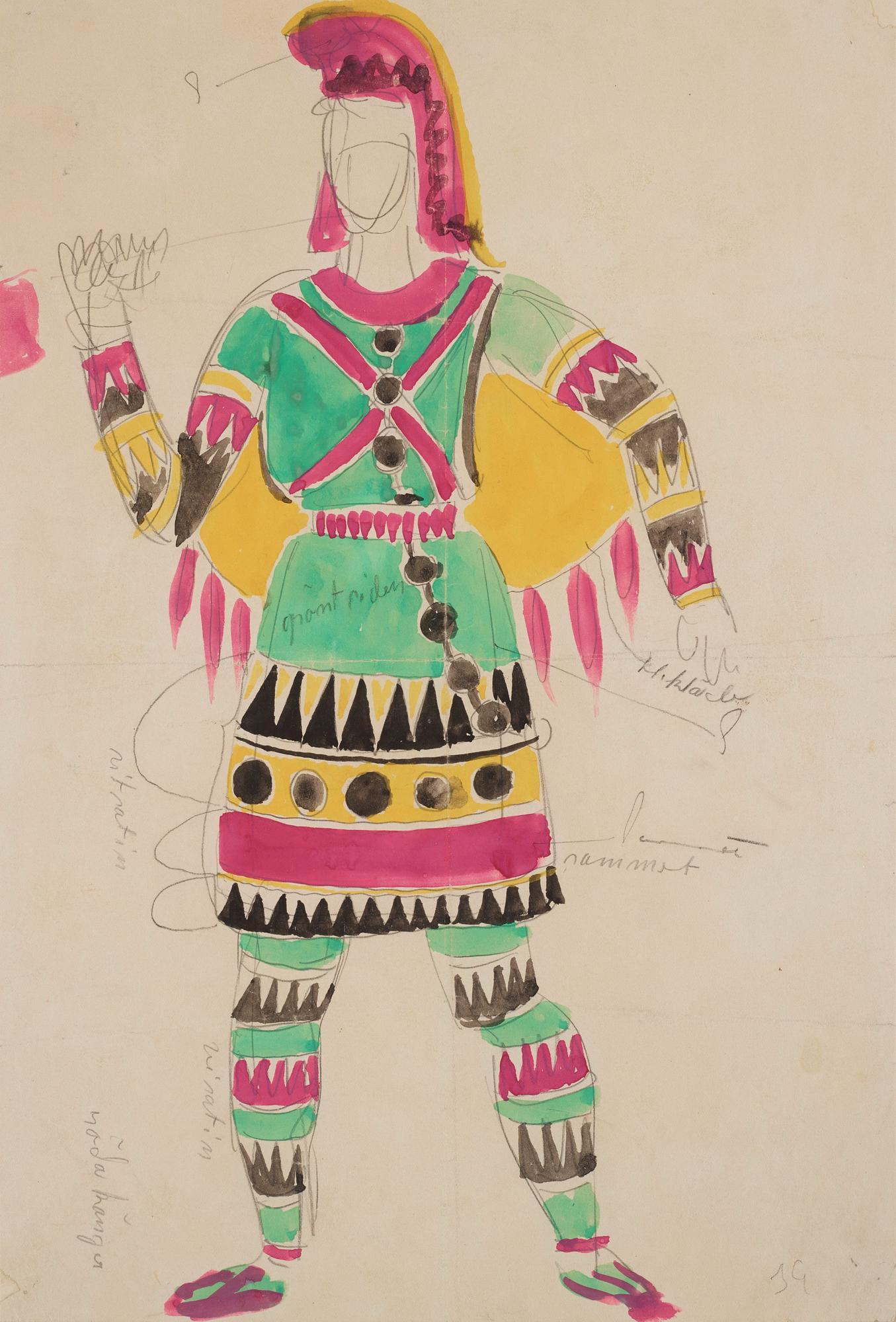 Isaac Grünewald - Costume Sketch