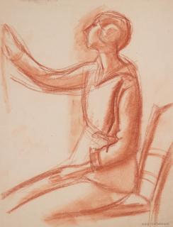 Isaac Grünewald - Sigrid paints.