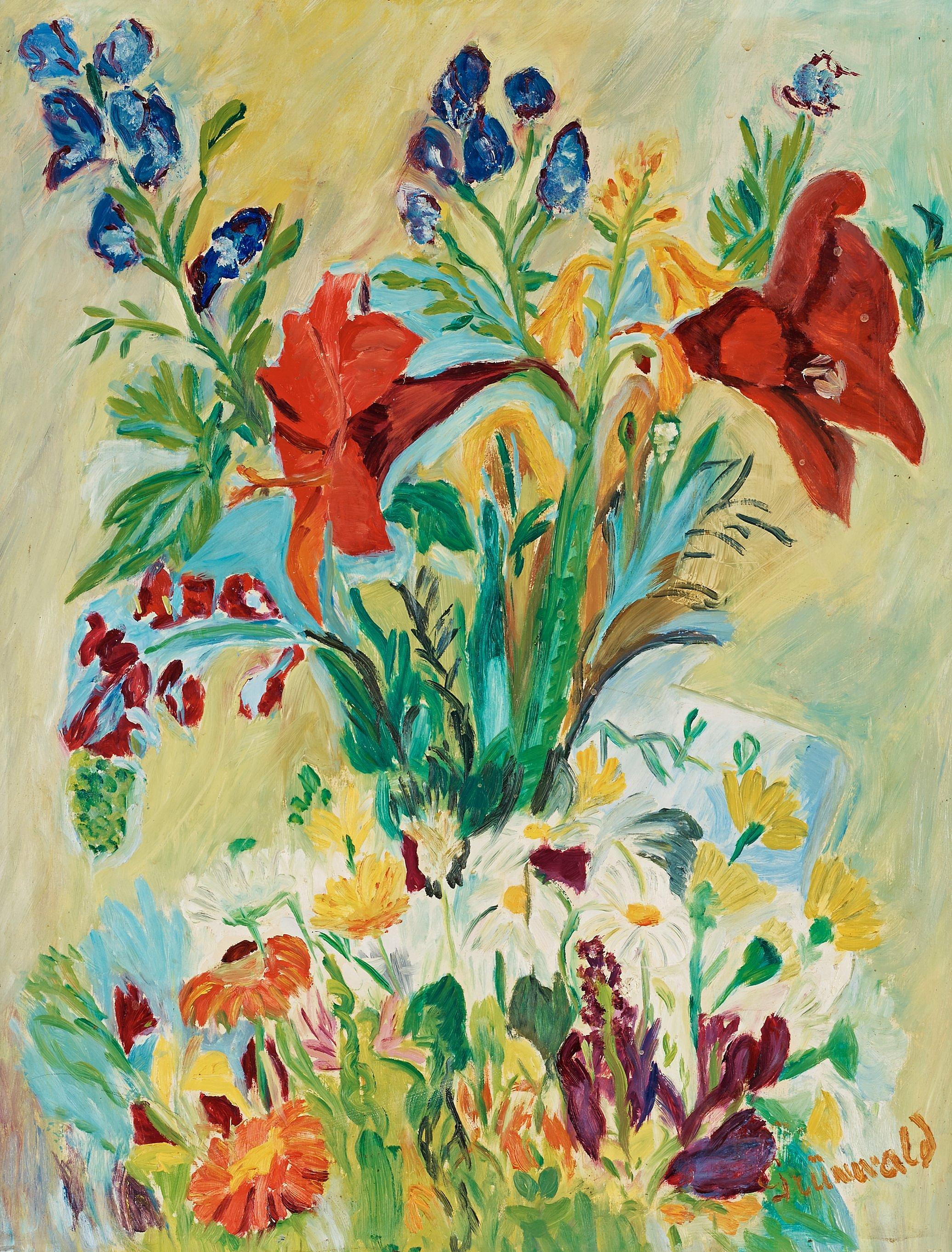 Isaac Grünewald - Still life with amaryllis