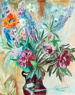 Isaac Grünewald - Still life with flowers