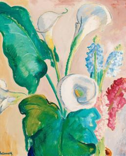 Isaac Grünewald - Still life with flowers.