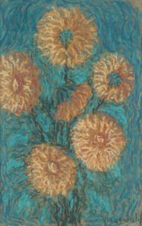 Isaac Grünewald - Still life with sunroses