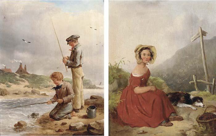 Isaac Henzell - The young anglers; and A wayside rest