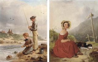 Isaac Henzell - The young anglers; and A wayside rest