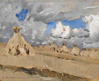 Isaac Ilich Levitan - Haystacks In A Russian Landscape