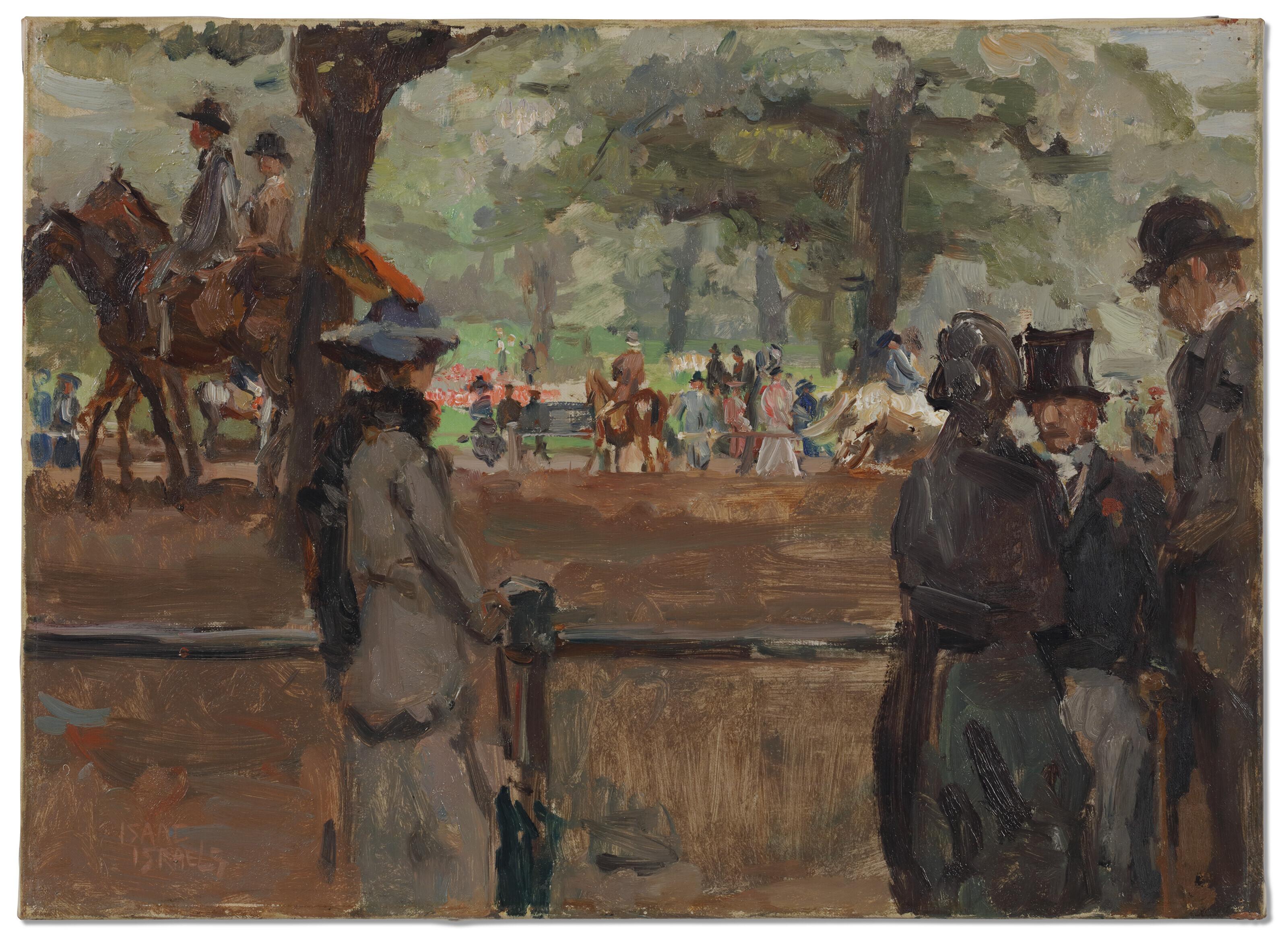Isaac Israels - A busy day at Rotten Row, Hyde Park, London