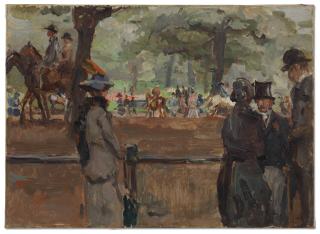 Isaac Israels - A busy day at Rotten Row, Hyde Park, London