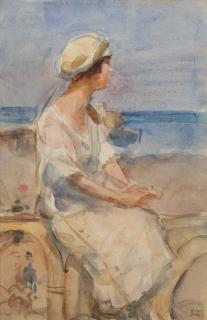Isaac Israels - A Lady At The Beach