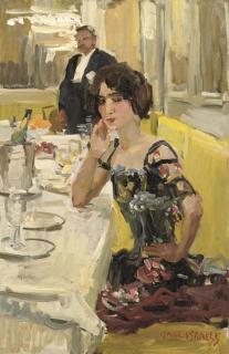 Isaac Israels - A table au Restaurant Le Perroquet, Paris