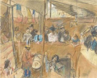 Isaac Israels - Cabaret in a tent