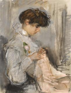 Isaac Israels - De jonge naaister (The young seamstress)