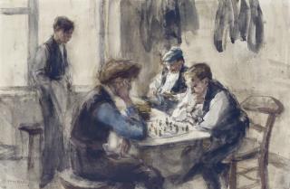 Isaac Israëls - De schaakspelers