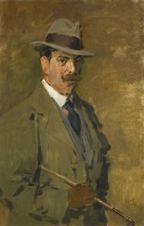 Isaac Israels - Dutch huntsman Holding A Riding Crop