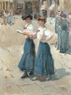 Isaac Israels - Dutch midinettes On The Plâce Vendome, Paris