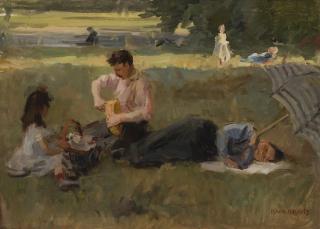 Isaac Israels - Dutch picnic In The Bois De Boulogne, Paris