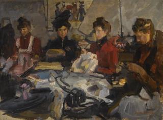 Isaac Israels - Dutch The Milliners\' Workshop