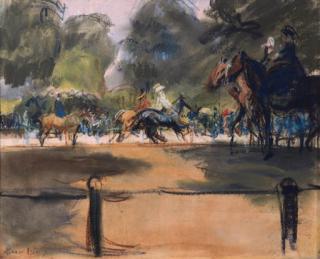 Isaac Israels - Horseriding on Rotten Row, Hyde Park, London