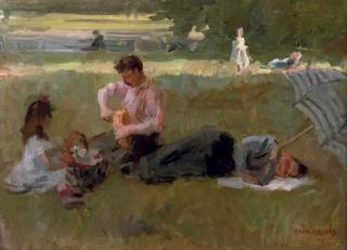 Isaac Israels - Picnic in the Bois de Boulogne, Paris