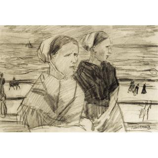 Isaac Israels - Scheveningen Fisherwomen, Double Sided