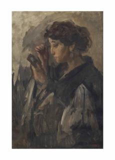 Isaac Israels - Toilet maken: preparing her make-up