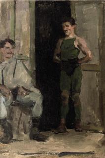 Isaac Israels - Two Wrestlers