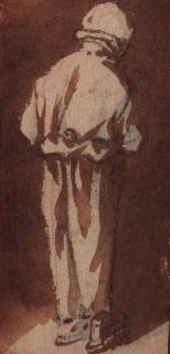 Isaac Jansz. Van Ostade - A man, seen from behind