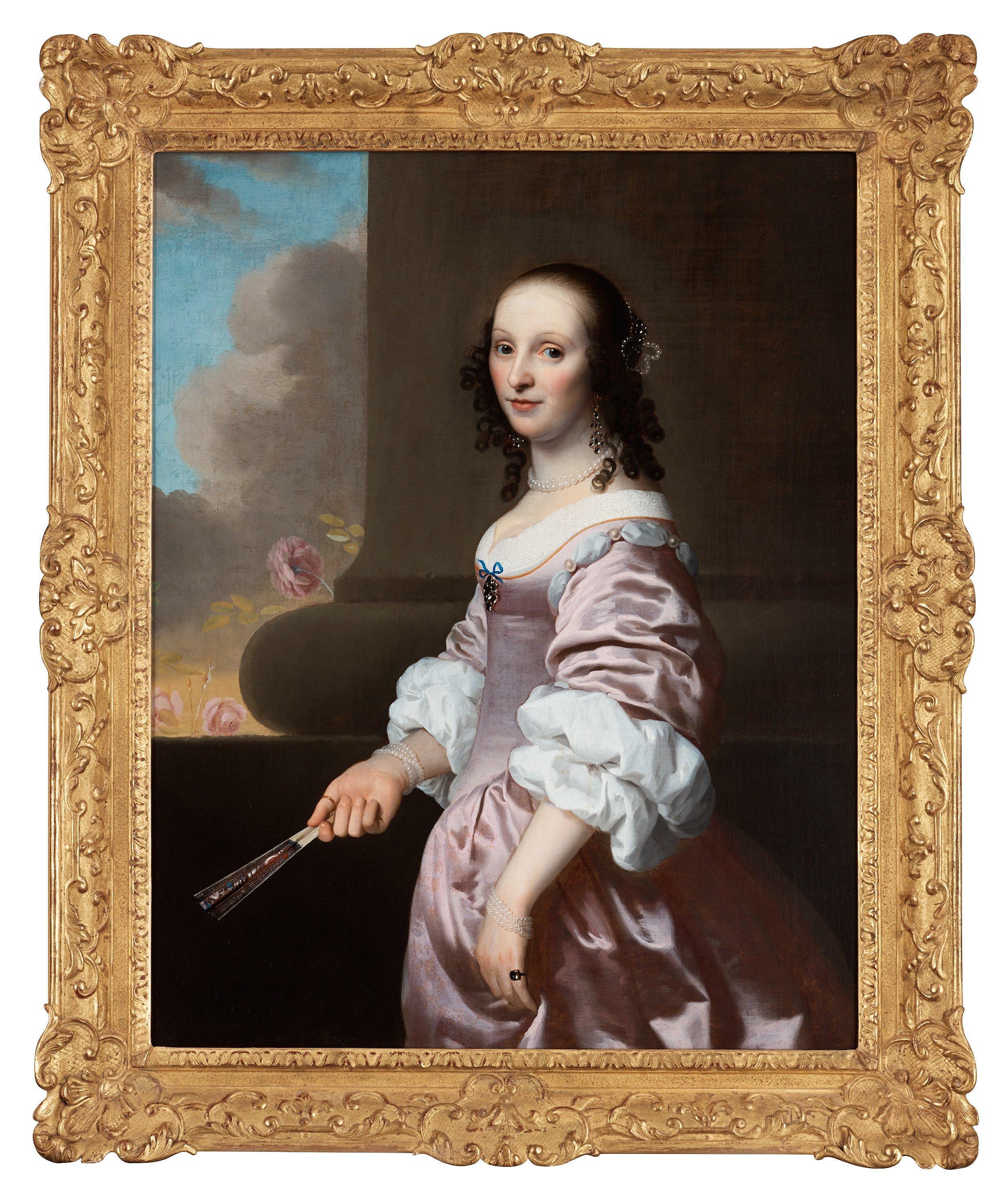 Isaac Luttichuys - Young lady with a fan