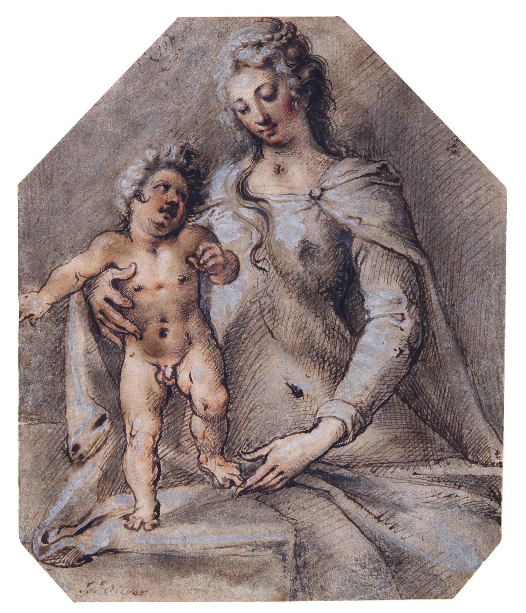 Isaac Oliver - Madonna and Child