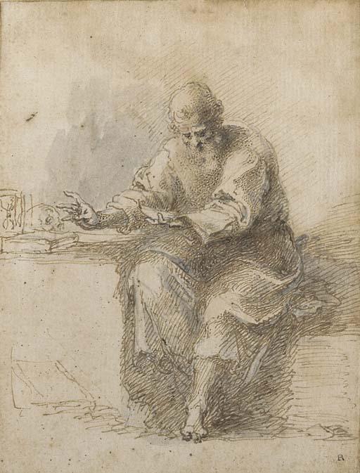 Isaac Oliver - St Jerome reading