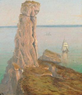 Isaac Walter Jenner - The Bumble Rock, Cornwall; And Mullion Gull Rock, Cornwall