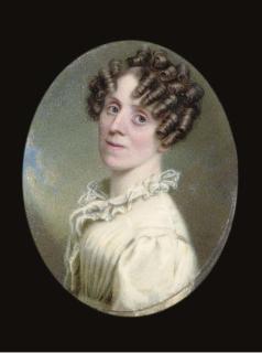 Isaac Wane Slater - A lady in white dress with pleated bodice; nocturnal sky background