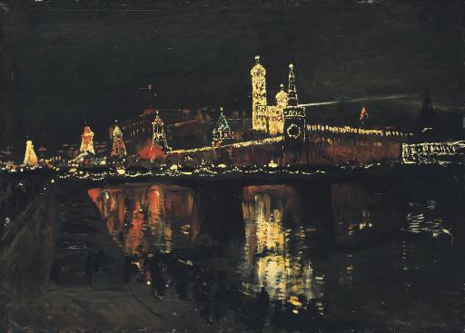 Isaak Il\'ich Levitan - The Illumination of the Kremlin