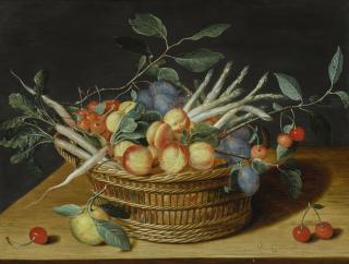 Isaak Soreau - Still Life With Fruits And Vegetables In A Basket