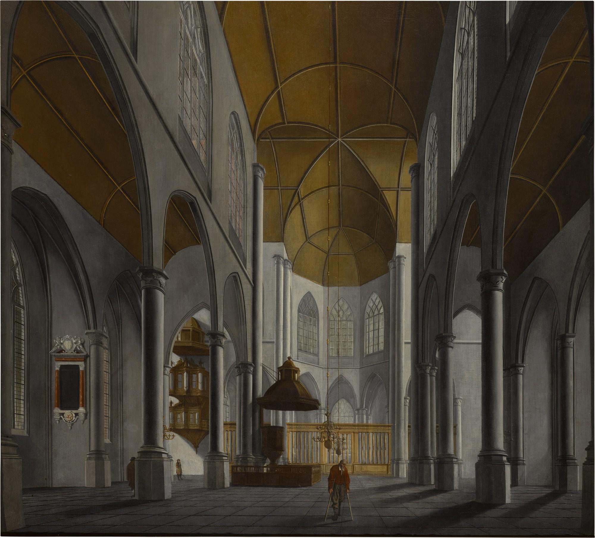 Isaak van Nickelen - A church interior